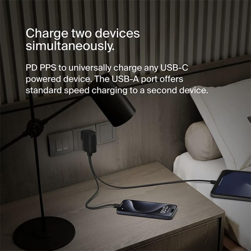 Custom Belkin Hybrid Wall Charger 25W + Power Bank 5K - 8