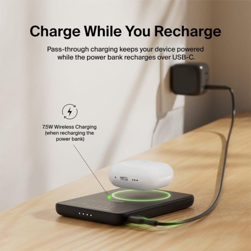 Custom Belkin Slim Magnetic Power Bank 5K - 7